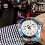 AAA Grade Breitling Superocean White Dial Blue Bezel Replica Watch